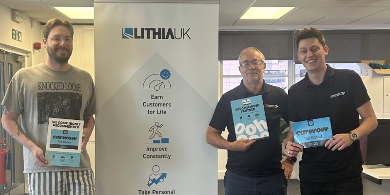 Evans Halshaw Leasing Named CarWow Top Rated Partner for 2025